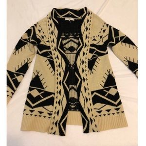 Cream & black cardigan